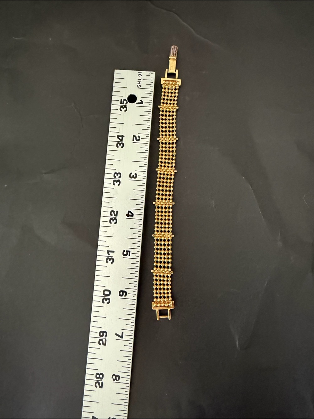 Napier Gold-Tone Beaded Mesh Bracelet